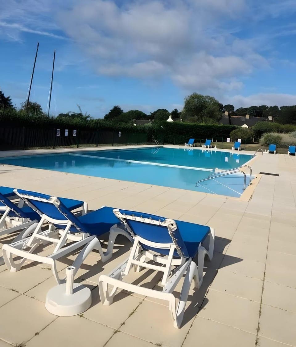 Property building, Living room, Swimming pool