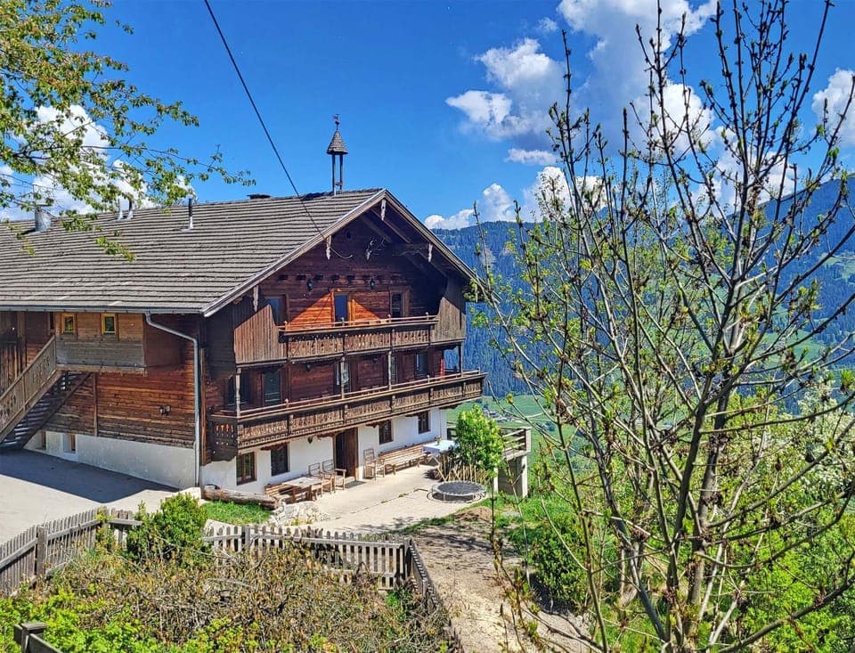Property building, Spring, Day, Natural landscape, Mountain view