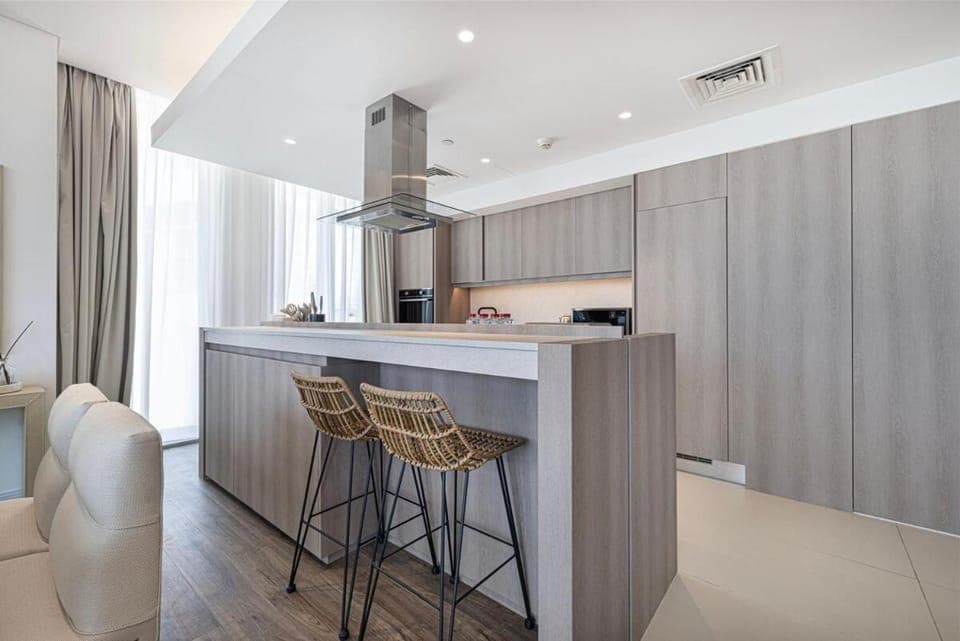 Kitchen or kitchenette, oven, stove