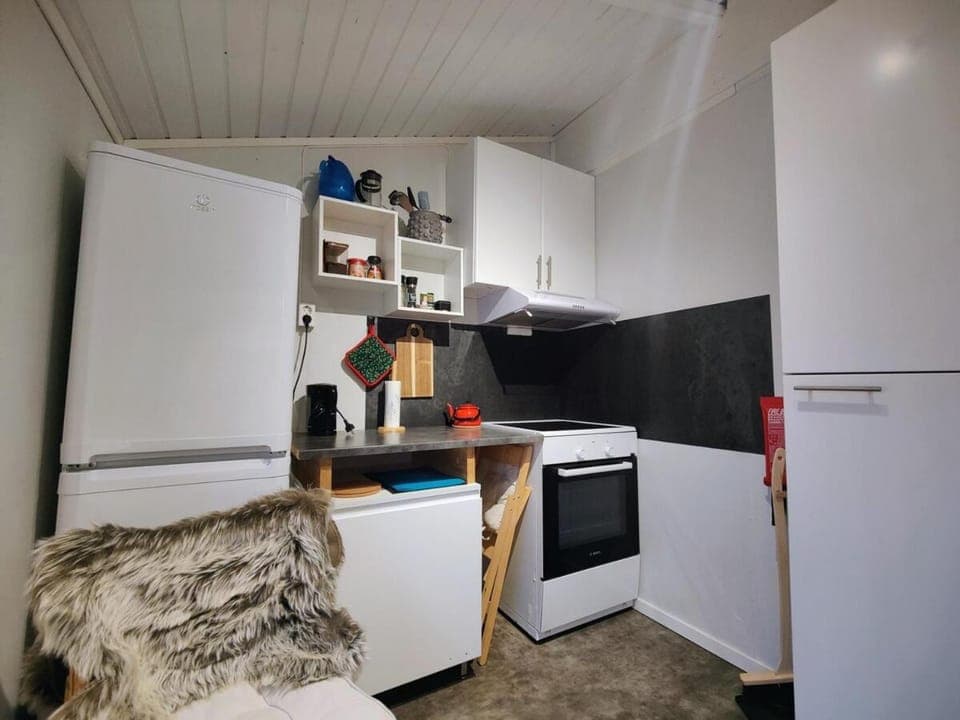 Kitchen or kitchenette, oven, stove