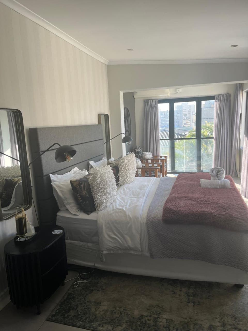 Bed, Seating area, Bedroom, towels