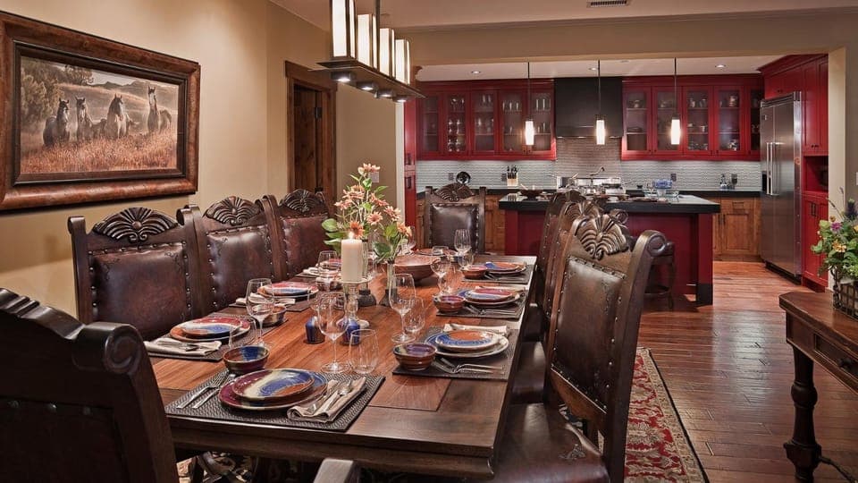 Dining area, furniture, kitchen