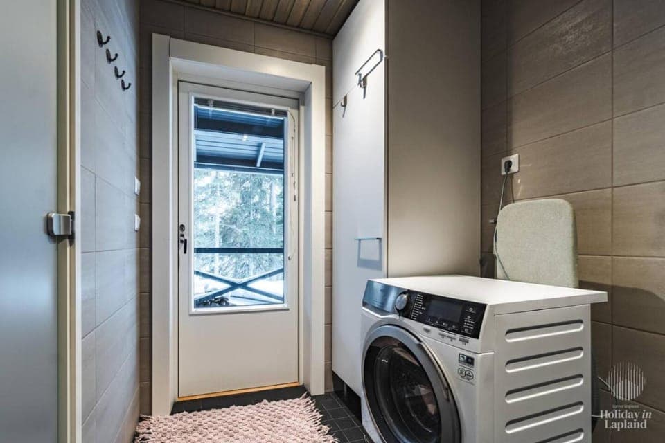 flat iron, washing machine