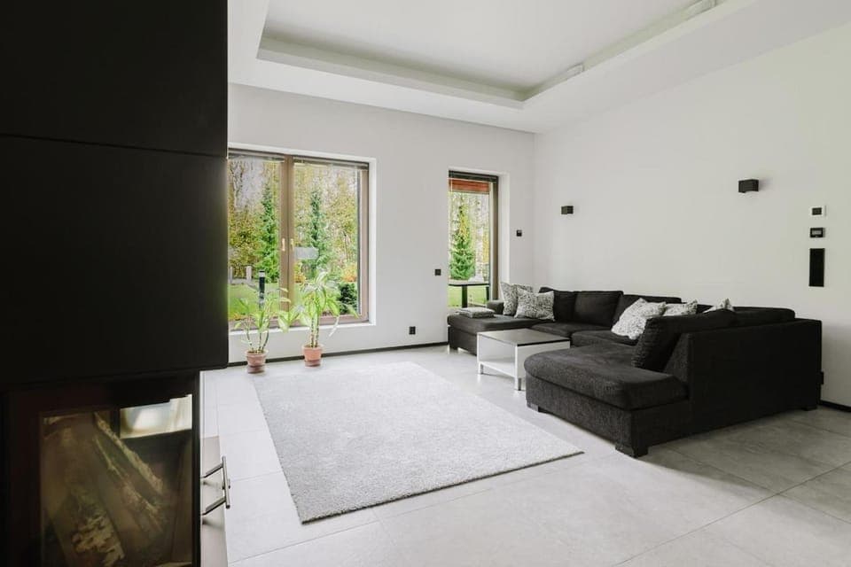 Living room, fireplace