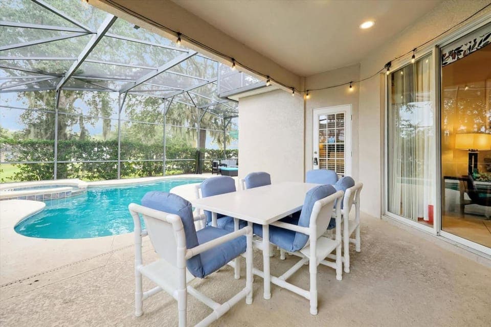 Resort Pool Spa Home Near Orlando Sleeps 10 House in Haines City