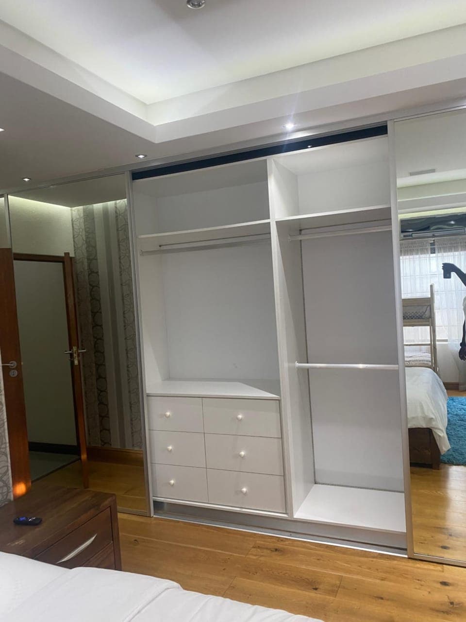 Bed, Photo of the whole room, Bedroom, group of guests, bunk bed, Family, wardrobe