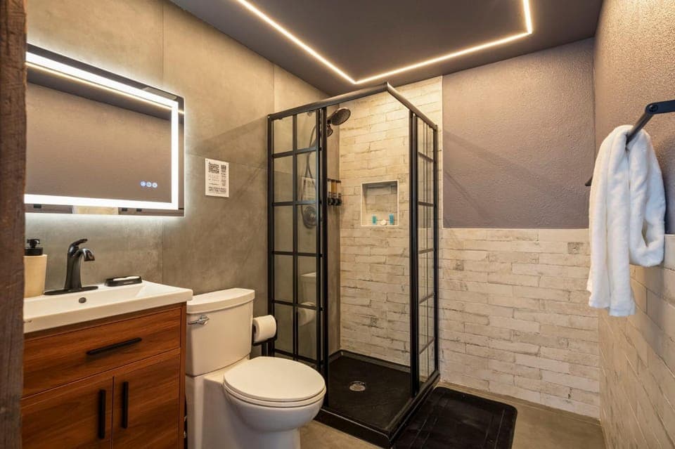 Shower, Toilet, Bathroom, towels