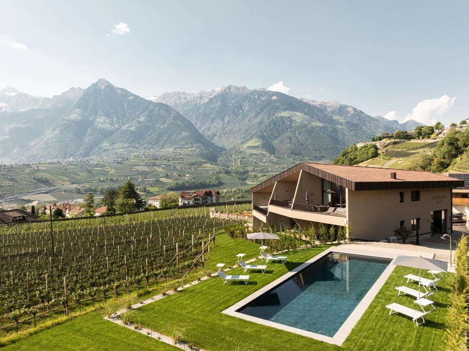 Property building, Living room, Swimming pool