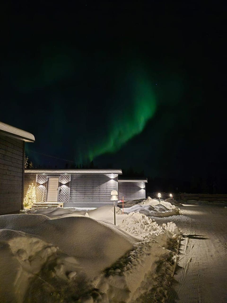 Property building, Night, Natural landscape, Winter