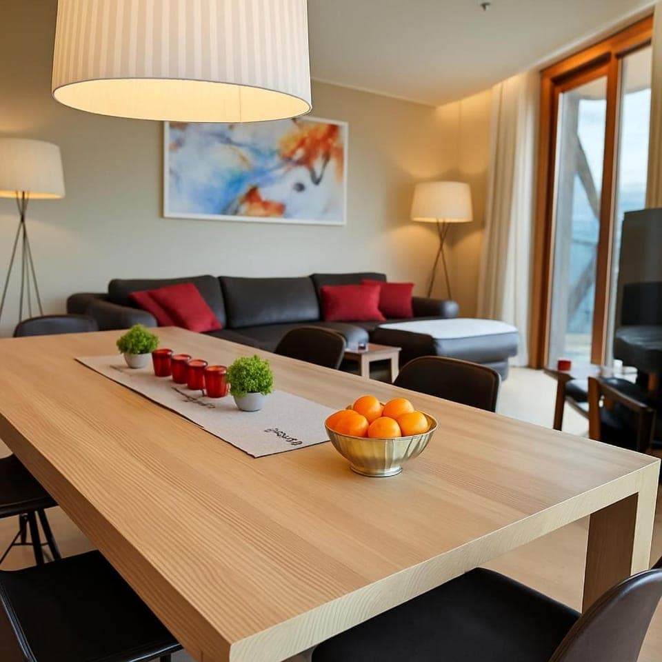 Living room, Seating area, Food