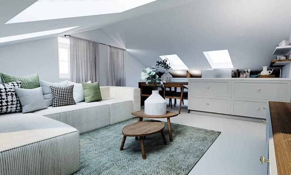 Kitchen or kitchenette, Living room, Seating area, Dining area, kitchen