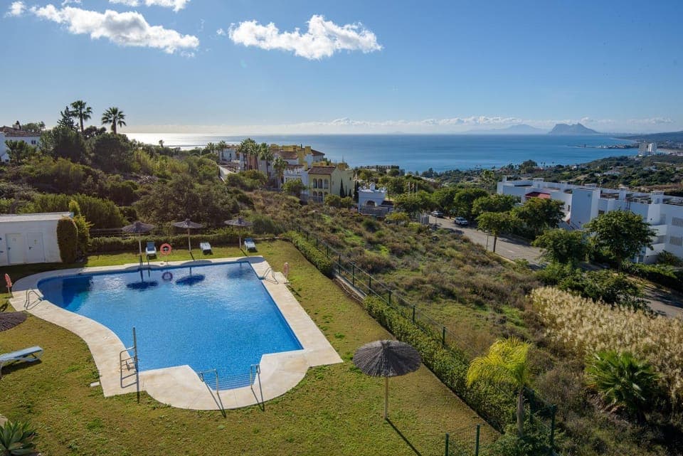 Property building, Living room, Swimming pool