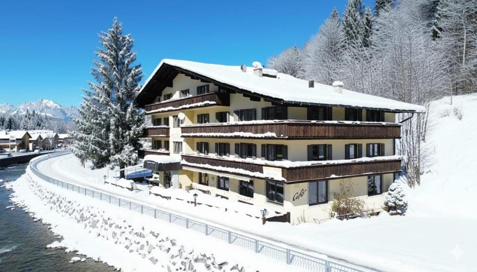 Property building, Winter, Mountain view