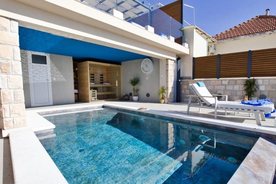 Sauna, Pool view, Swimming pool