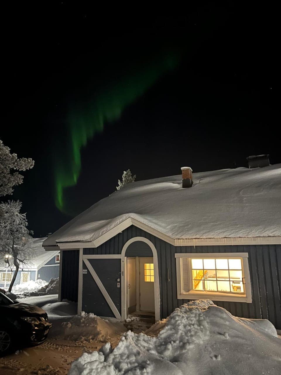 Property building, Night, Neighbourhood, Natural landscape, Winter
