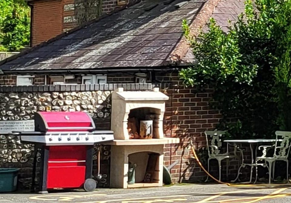 Property building, BBQ facilities, Dining area