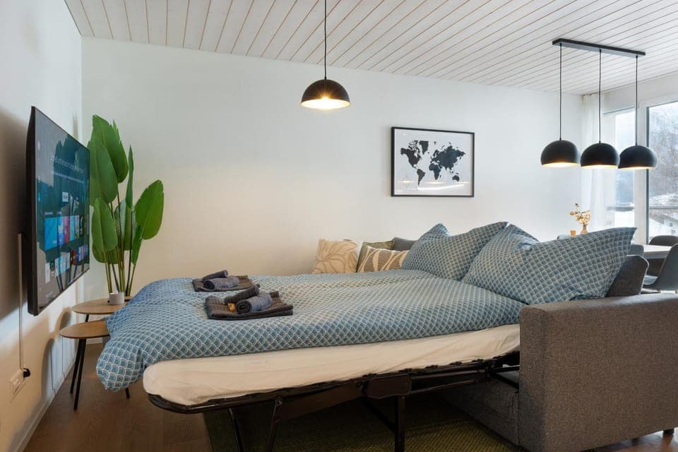 Bed, TV and multimedia, Living room