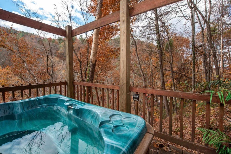 Riverfront Family Retreat that Sleeps 10 with Water Views & Hot Tub House in Sevier County
