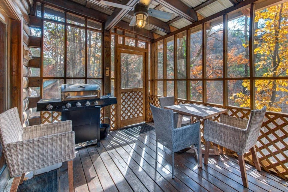 Riverfront Family Retreat that Sleeps 10 with Water Views & Hot Tub House in Sevier County