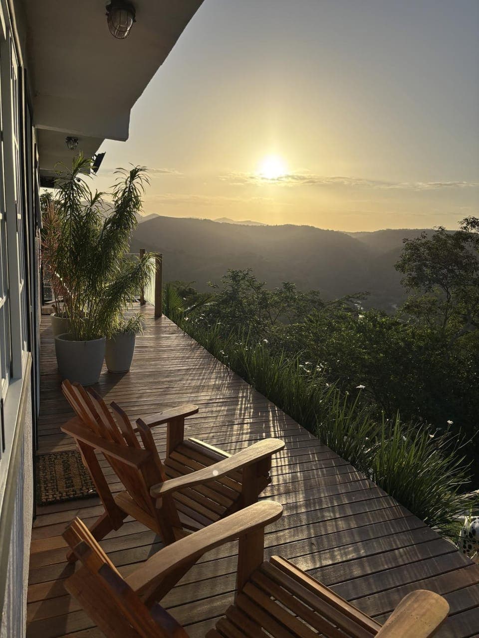 View (from property/room), Balcony/Terrace, Mountain view, Sunset