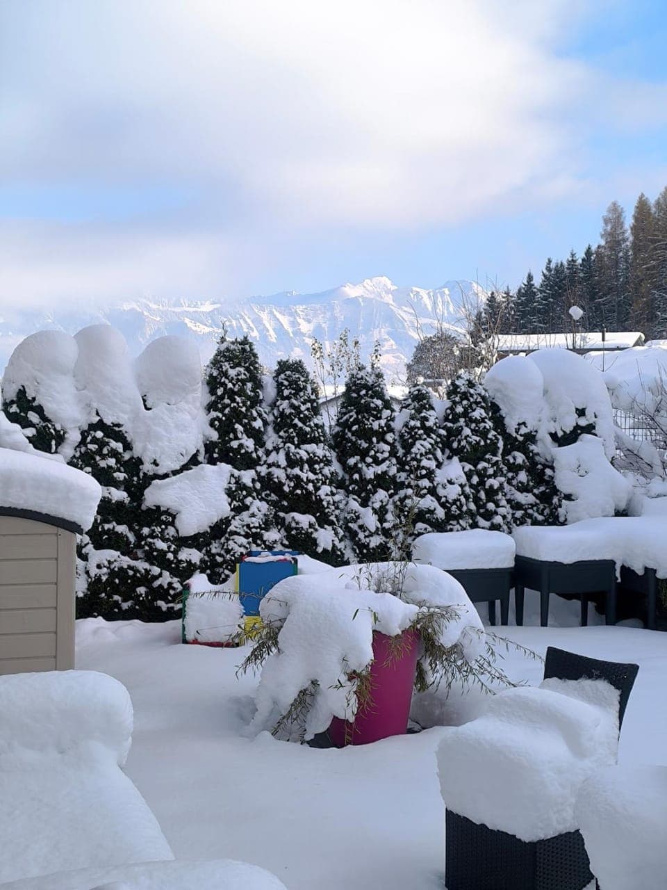 Day, Natural landscape, Winter, Mountain view
