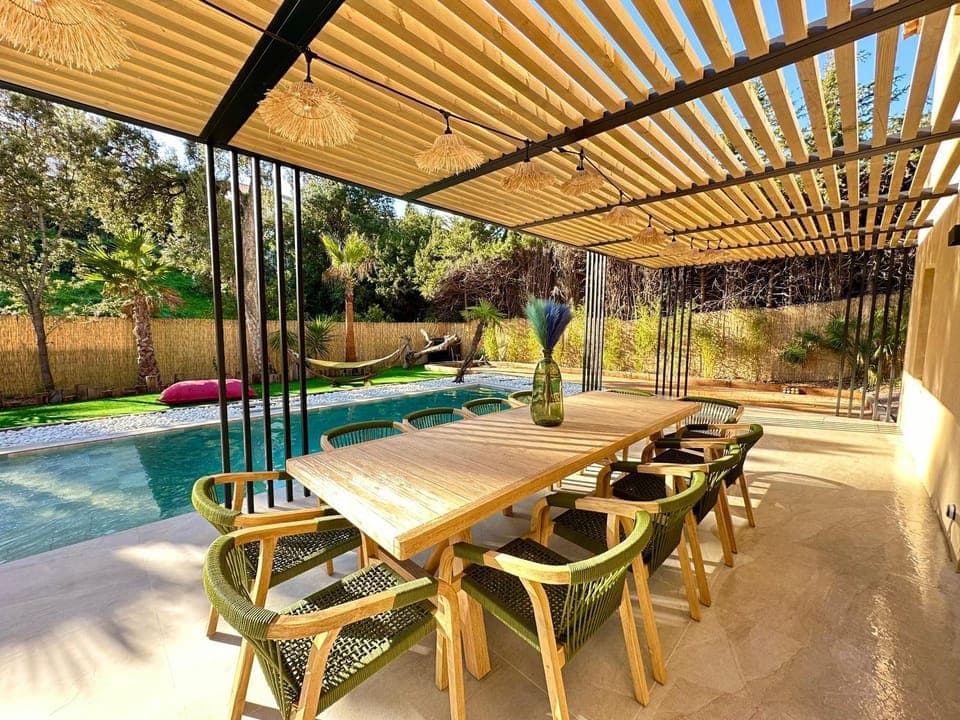 Patio, Pool view