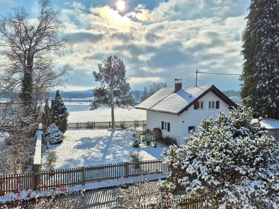 Property building, Natural landscape, Winter, Mountain view