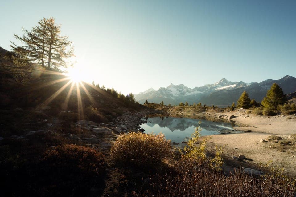 Day, Natural landscape, Lake view, Mountain view
