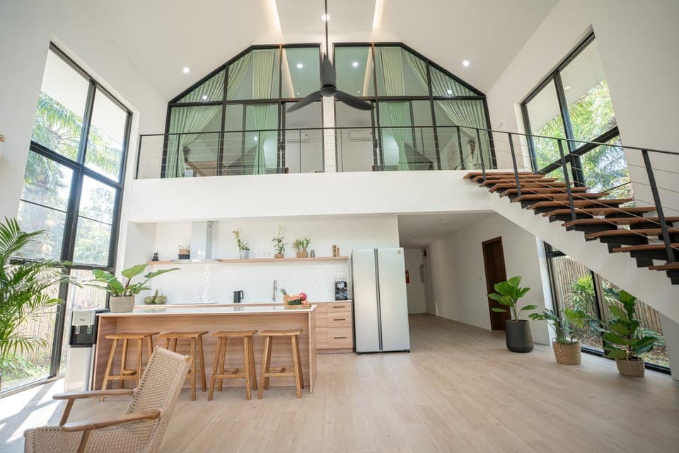 Living room, kitchen