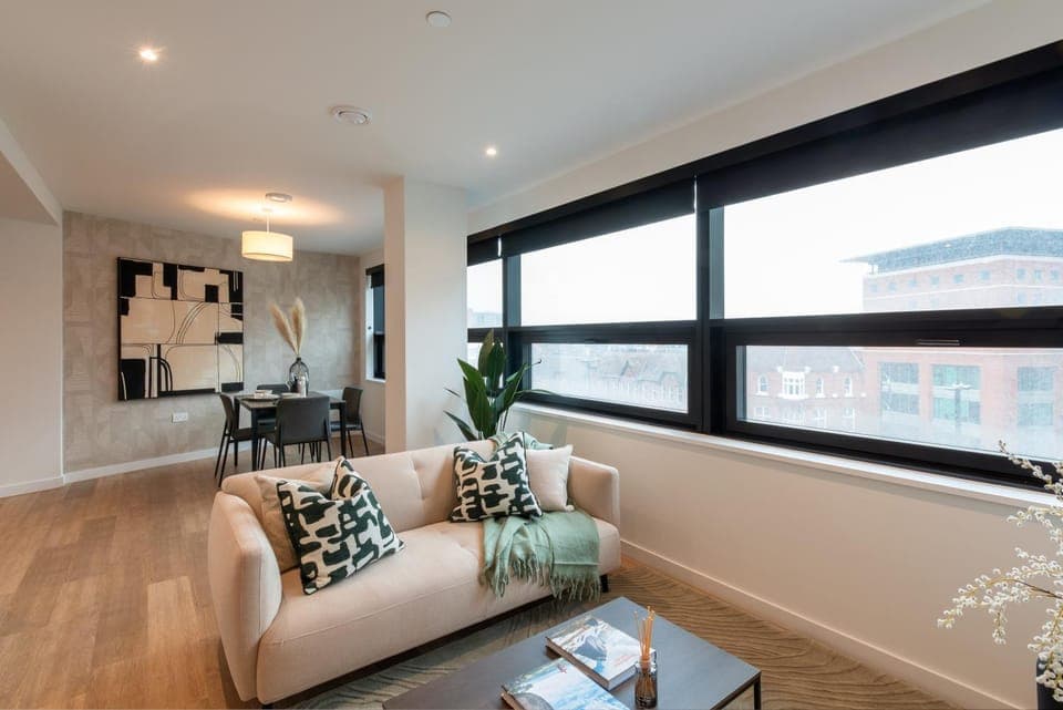 Living room, Seating area, Dining area