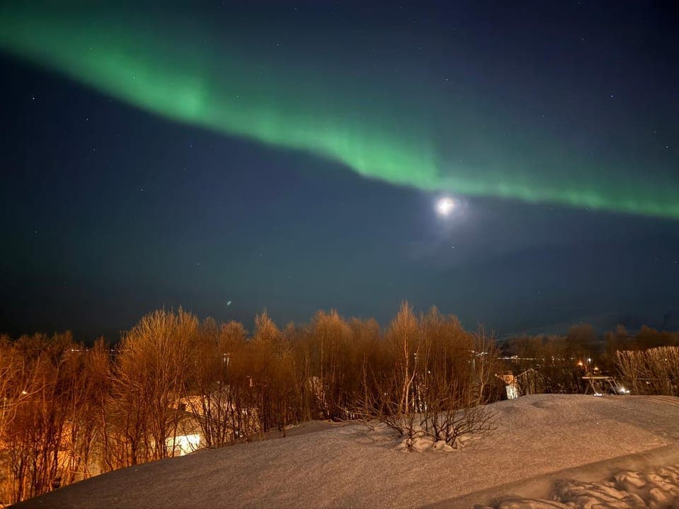 Night, Natural landscape, Winter