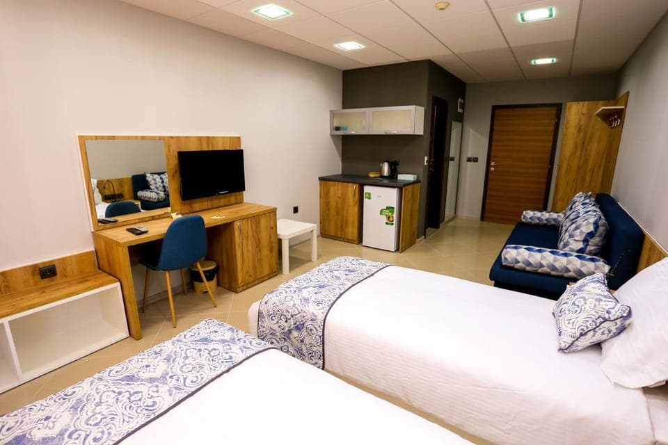 Communal lounge/ TV room, Living room, Photo of the whole room, Bedroom, minibar, wardrobe