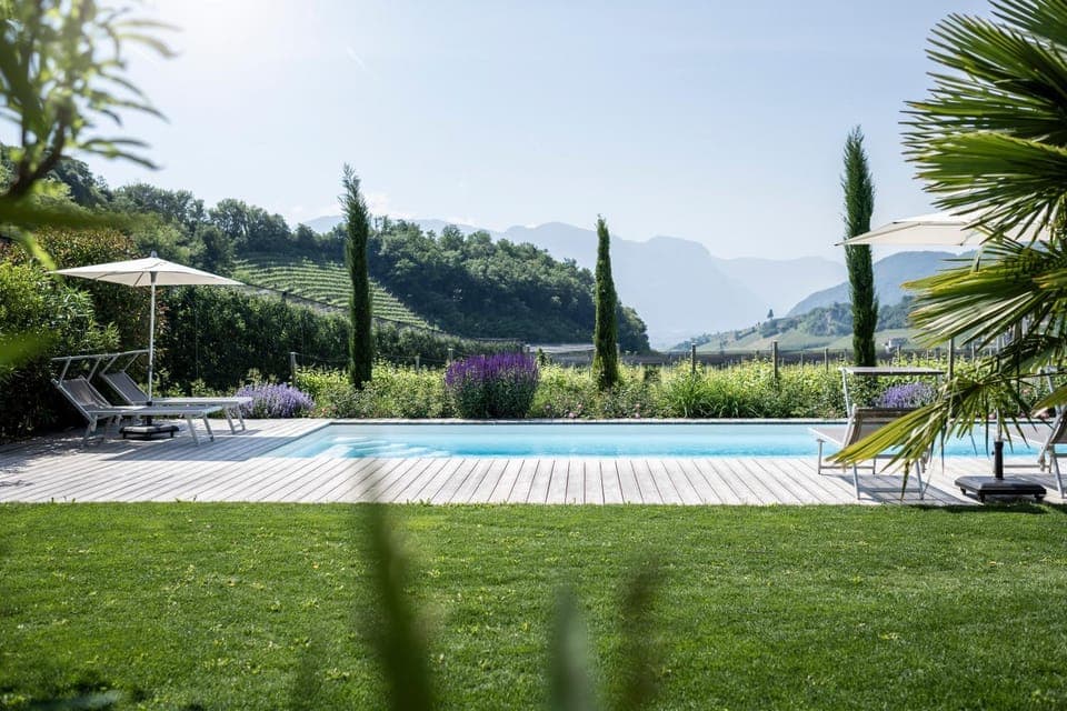 Property building, Living room, Swimming pool