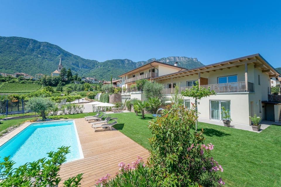 Property building, Living room, Swimming pool