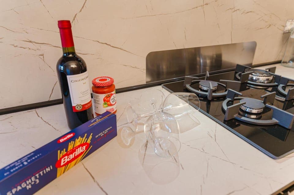 Kitchen or kitchenette, oven, stove, kitchen