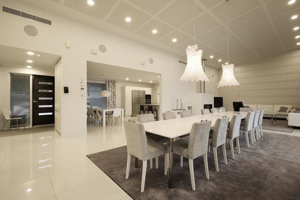 Living room, Seating area, Dining area