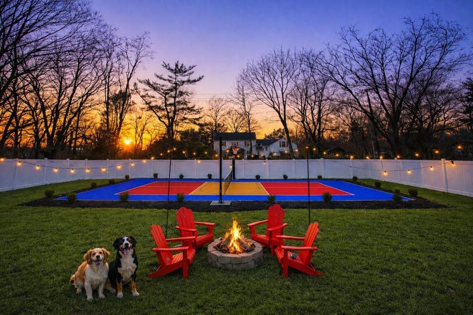 Property building, Patio, Pets, Sunset