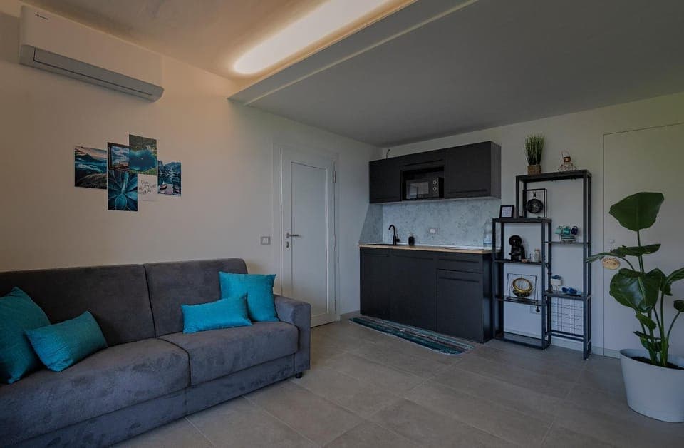 Living room, kitchen