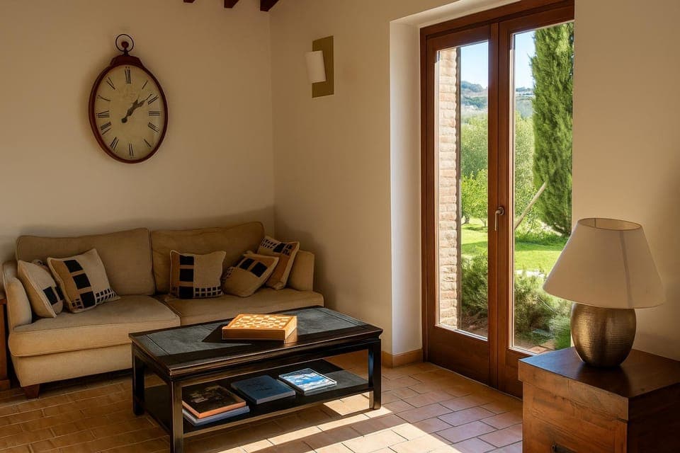 Garden, Living room, Lounge or bar, Seating area, Garden view, heating, heating