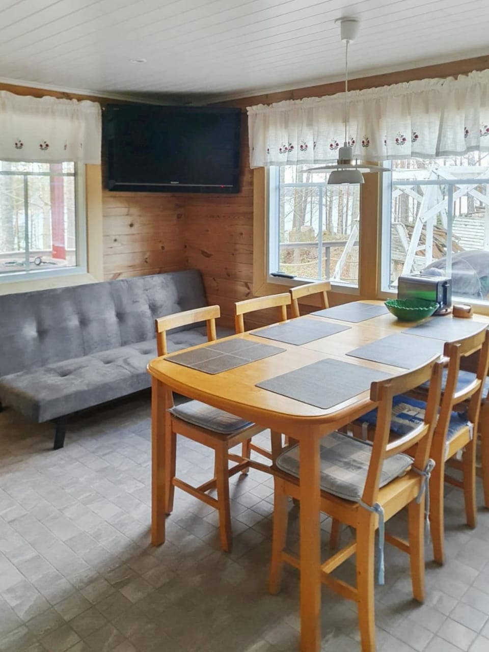 Living room, kitchen