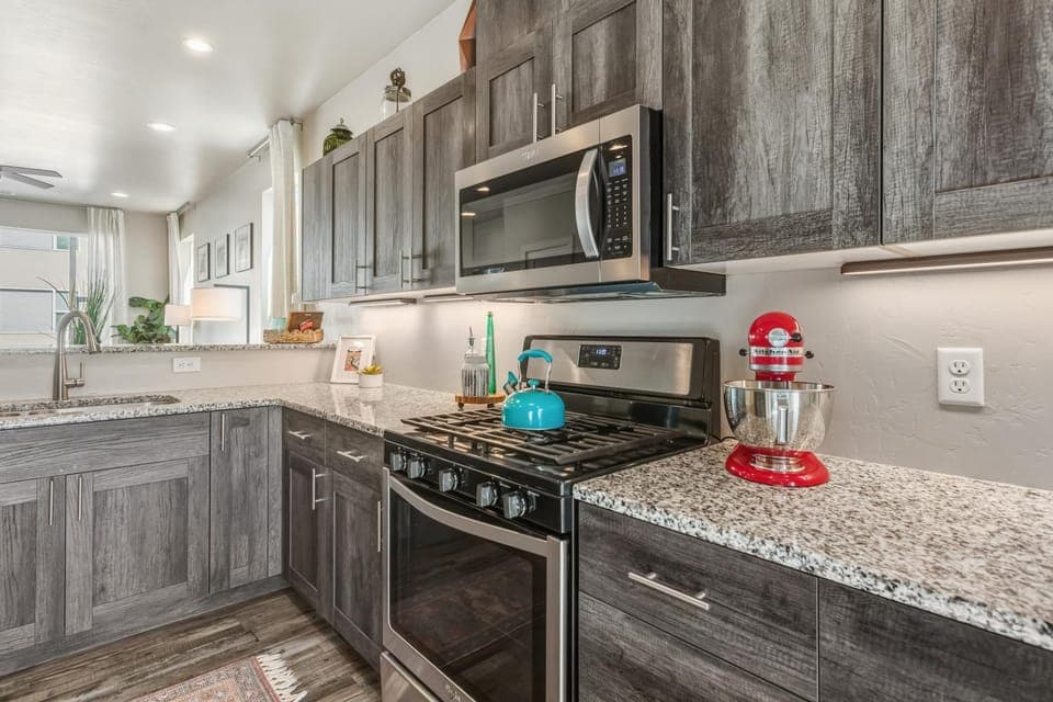Kitchen or kitchenette, dishwasher, oven, pet friendly, stove, kitchen