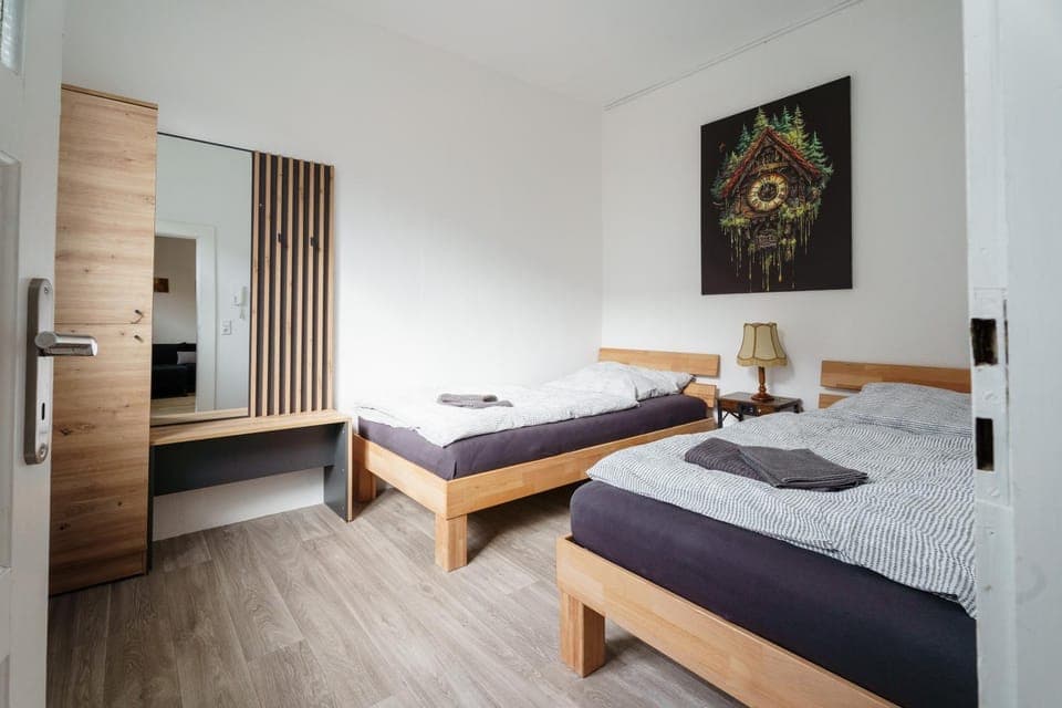 Property building, Living room, Bedroom