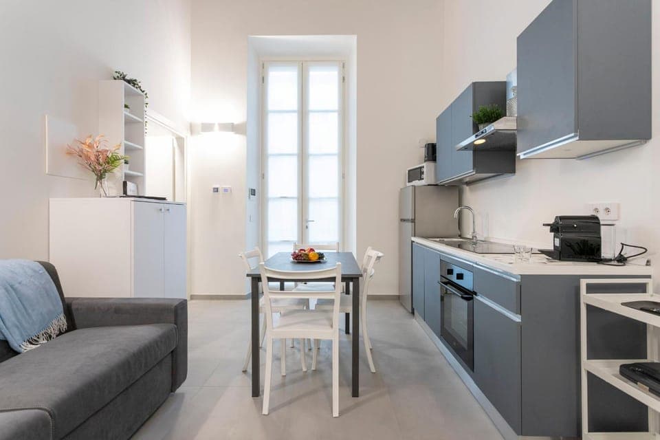 Kitchen or kitchenette, Living room, Dining area