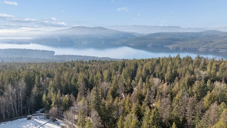 Day, Natural landscape, Bird's eye view, Winter, Lake view, Mountain view
