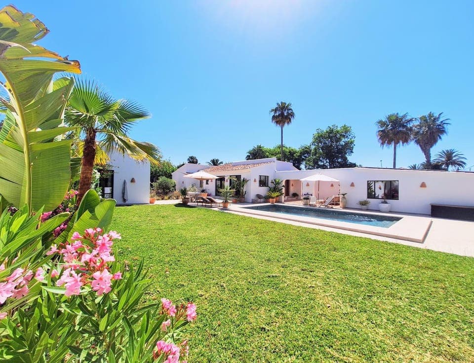 Property building, Living room, Swimming pool