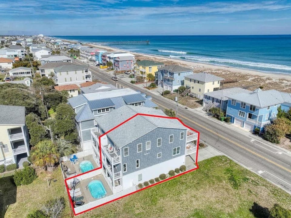 Sun Sprinkles by Carolina Getaway with Private Pool House in Kure Beach