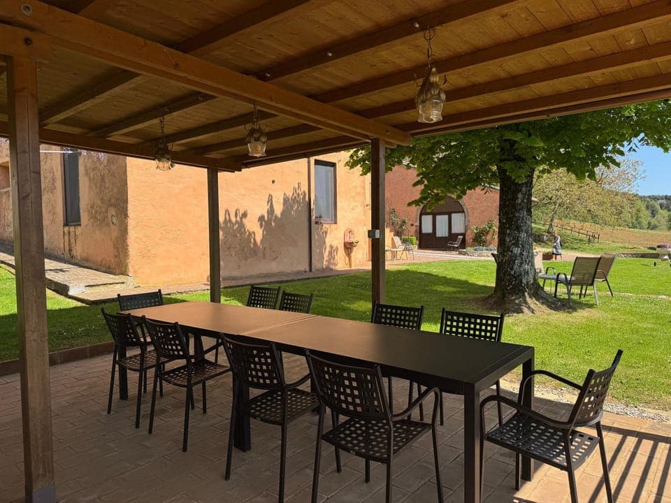 Property building, Dining area, Garden view