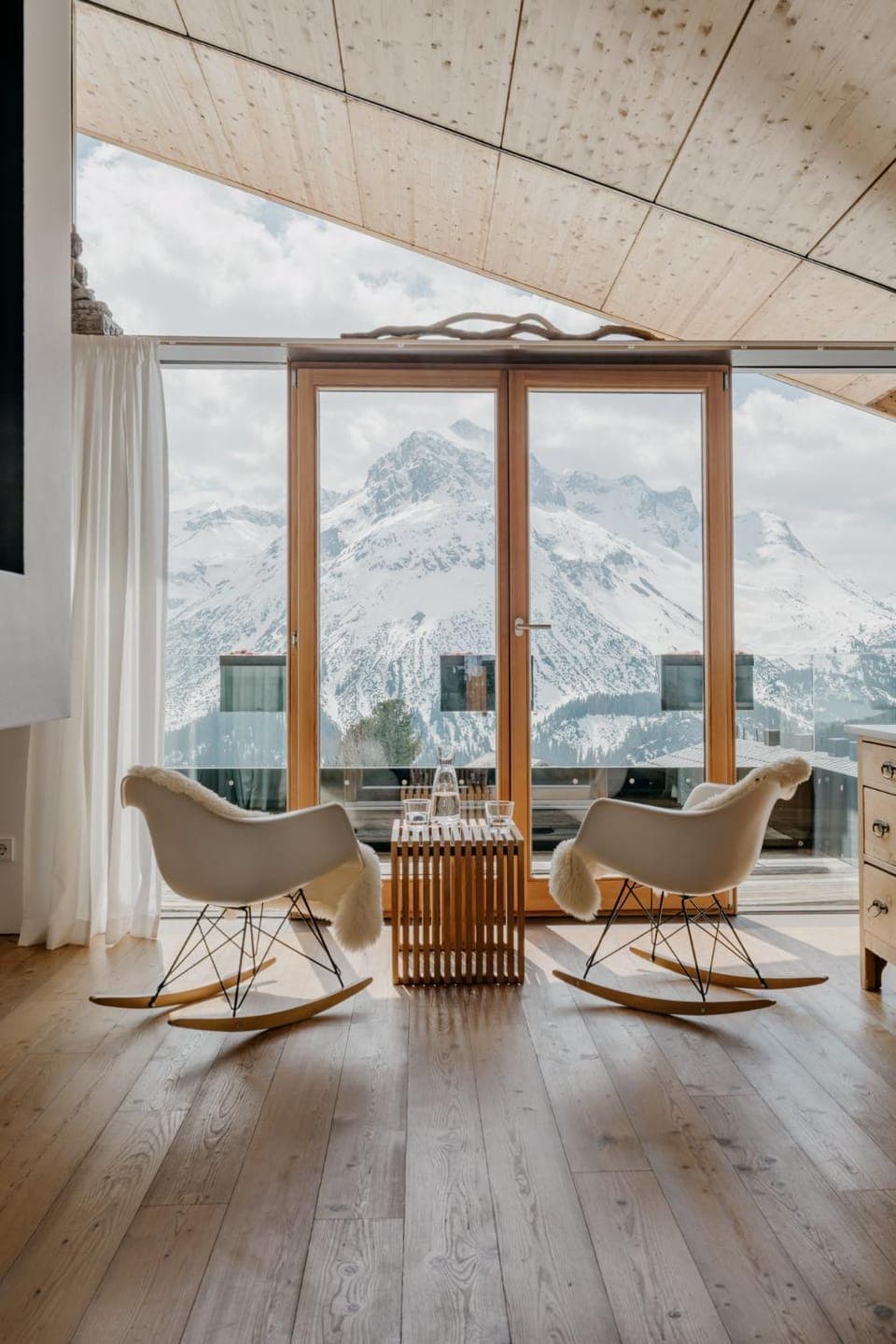 Natural landscape, Living room, Seating area, Mountain view