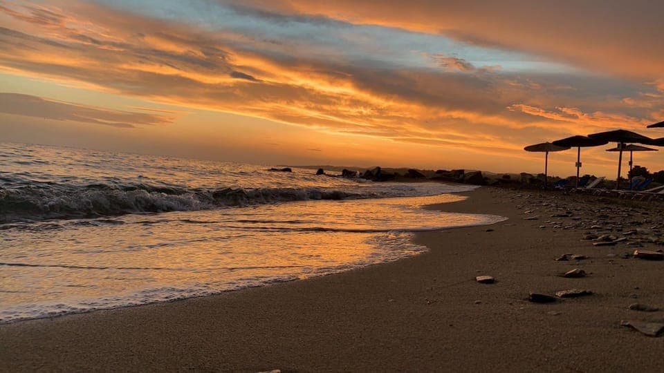 Beach, Sunset, sunbed