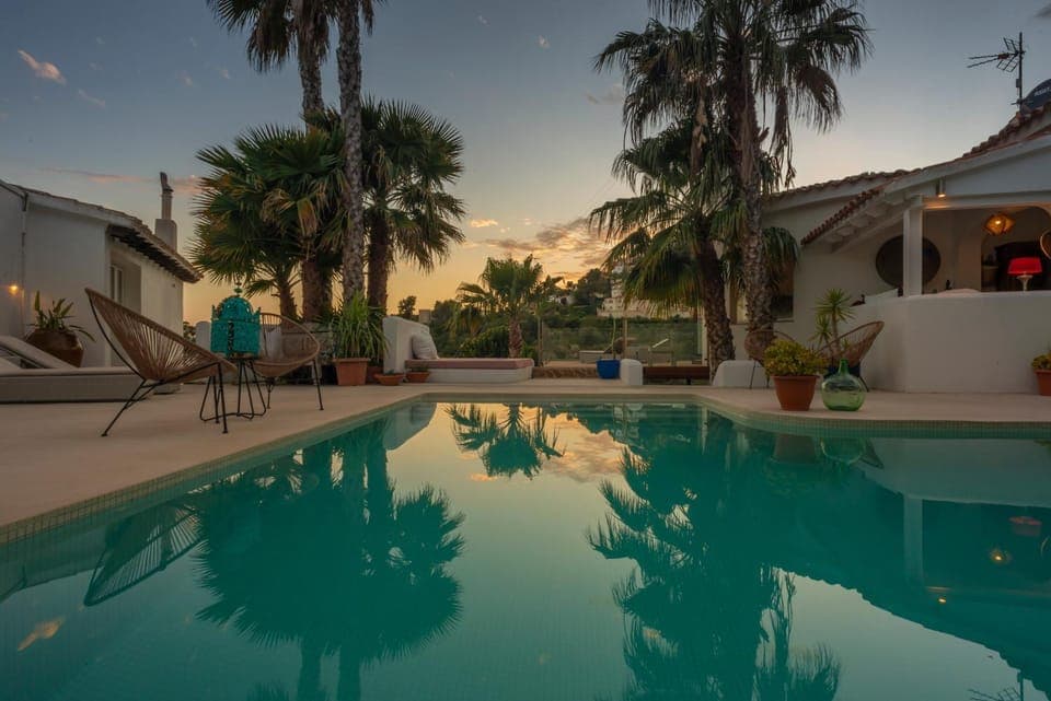 Swimming pool, Sunset